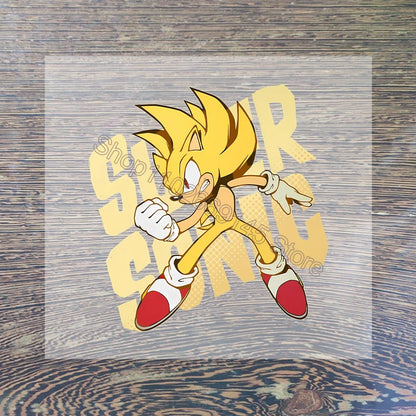 Sonic Cartoon Iron-On Patches – DIY Heat Transfer Anime Stickers for Clothing & Custom T-Shirts