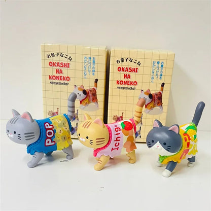 New Cat Blind Box Figure — Candy-Packaged Snack Cat Toy, Kittens Doll Blind Bag, Kids Christmas Gift & Decoration