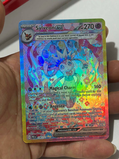 PTCG Sv8 Eeveelution 151 Trading Cards - Umbreon, Sylveon, Leafeon, Eevee, Flareon, High-Quality Anime Game Collectibles