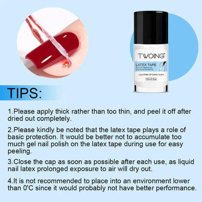 15ml Nail Peel-Off Liquid Latex Tape – Cuticle Guard & Nail Edge Protector for Manicure