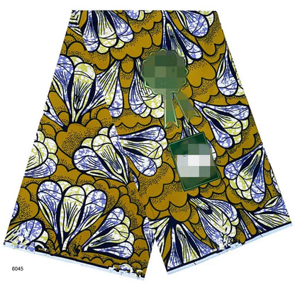 African Real Wax Print Fabric 100% Cotton - Ghana Style Ankara Pagne Nigeria Wax Tissu Soft Printed Fabric