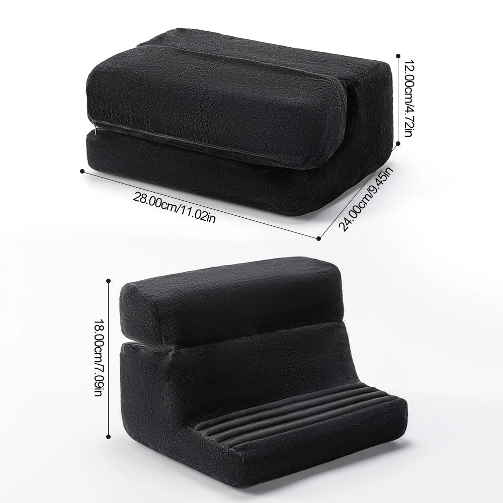 Multi-Functional Tablet Pillow Stand – Foldable 4-Angle Mobile & Tablet Holder for Comfortable Reading & Watching