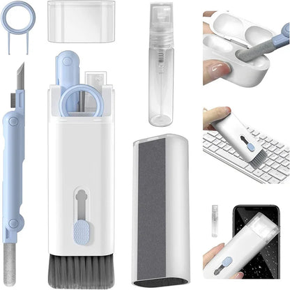 7-in-1 Keyboard Cleaning Kit - Earphone Cleaning Pen, Keycap Puller & Computer Dust Removal Tools