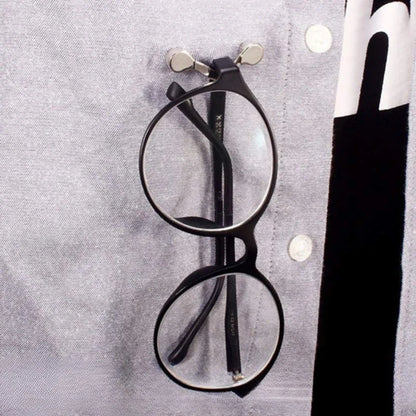 Multi-Function Portable Magnetic Eyeglass Clip Holder – Zinc Alloy Brooch Pin for Glasses, Headset, and Metal Buckle