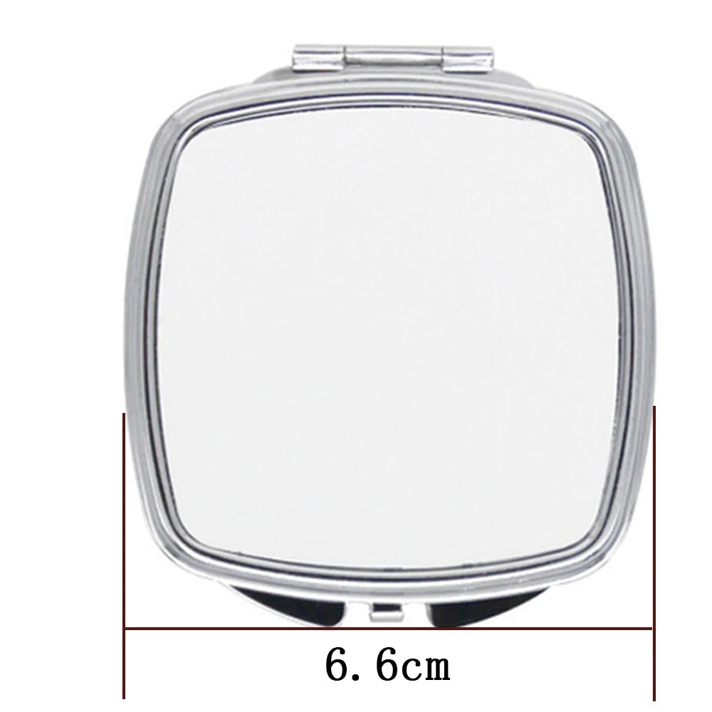 12PCS Metal Pocket Compact Mirrors - Sublimation Blank Travel Makeup Mirrors for Women & Men