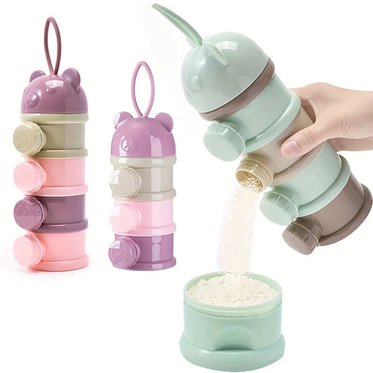 Large Capacity Baby Formula Container - Portable Stackable Milk Powder Dispenser with Strap & Snack Storage Box