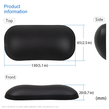 EXCO Ergonomic Silicone Mouse Wrist Rest – Leather Surface Cushion for Computer, Laptop, Office & Gaming Pain Relief