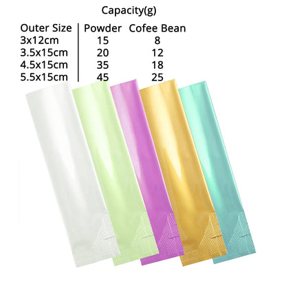 Aluminum Foil Mylar Bags — Small Heat Seal Vacuum Pouches for Coffee Powder, 200pcs