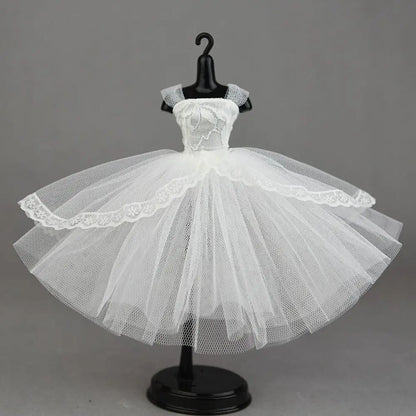 Mini Black Princess Doll Dress – Multilayer Lace Tutu Party Outfit for Blythe & BJD Dolls
