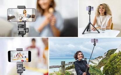 [Newest] Selfie Stick Tripod with Wireless Bluetooth Remote – For GoPro, Insta360, DJI Action Camera & Smartphones