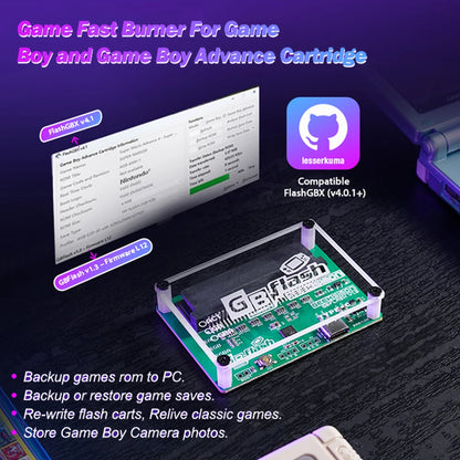 GBFlash Burner USB Adapter — No-Screen Flash Cart for Game Boy, GBA & GBC Consoles