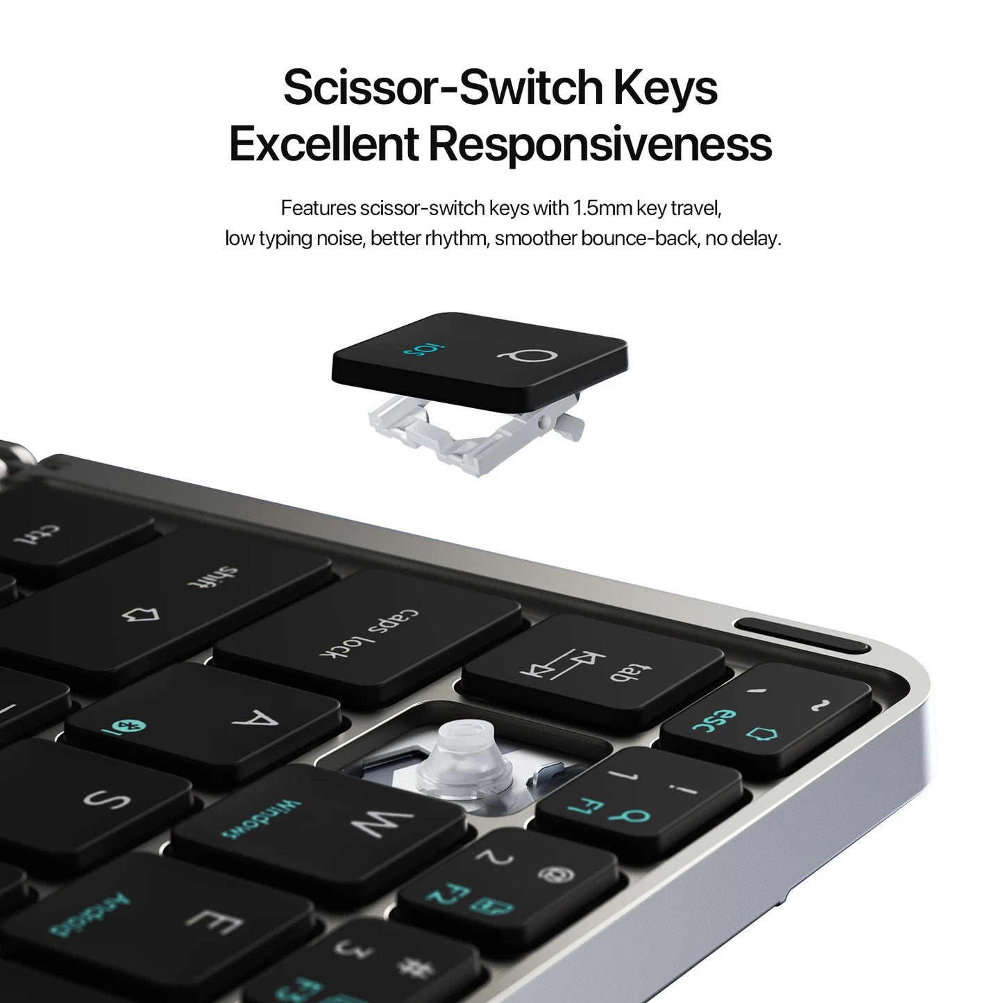 Foldable Bluetooth 5.0 Keyboard with Touchpad & Phone Holder for Phones, Tablets, PC – Multifunctional Portable Wireless Keyboard