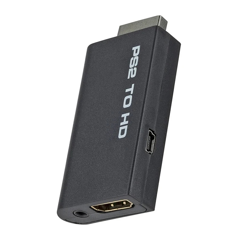 PS2 to HDMI Converter – Audio & Video Adapter with 3.5mm Port, Supports 480i/480p/576i Display Modes for PC & PS2