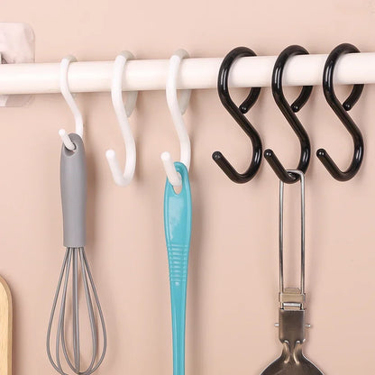 S-Shaped Multi-Purpose Hooks — Flexible Hanging Storage for Wardrobe & Kitchen Accessories