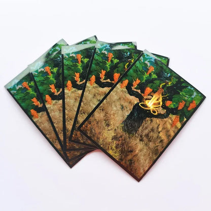 120PCS Black Lotus Card Sleeves – 66x91mm Double Sleeved for Anime, TCG, Magic, MTG, YGO & CFV Trading Cards