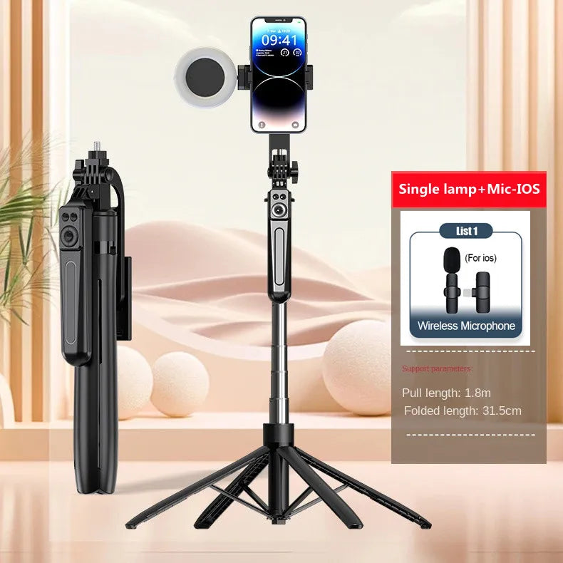 COOL DIER Smartphone Tripod – Bluetooth Shutter Selfie Stick Stand with Wireless Phone Holder