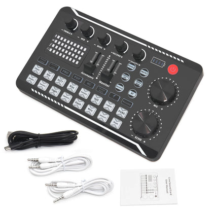 Live Sound Card Audio Interface with DJ Mixer Effects & Voice Changer – Bluetooth Mixer for Live Streaming & Singing