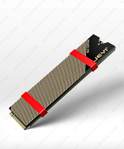 JEYI M.2 Copper SSD Heatsink with Graphene Layer - NVMe NGFF 2280 Drive Cooler for Laptop, PC & PS5