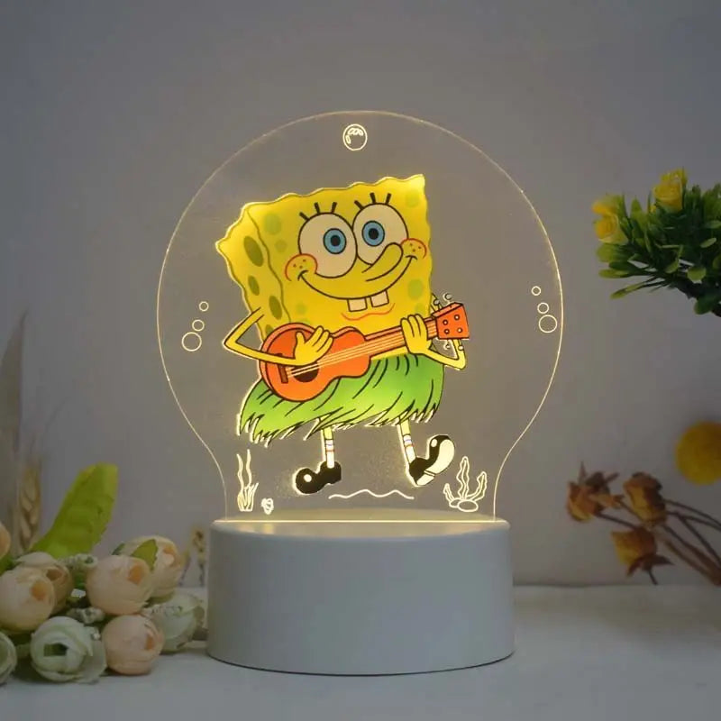 SpongeBob & Patrick Star 3D Night Light — Cartoon Animation Creative Decorative Lamp for Children’s Room