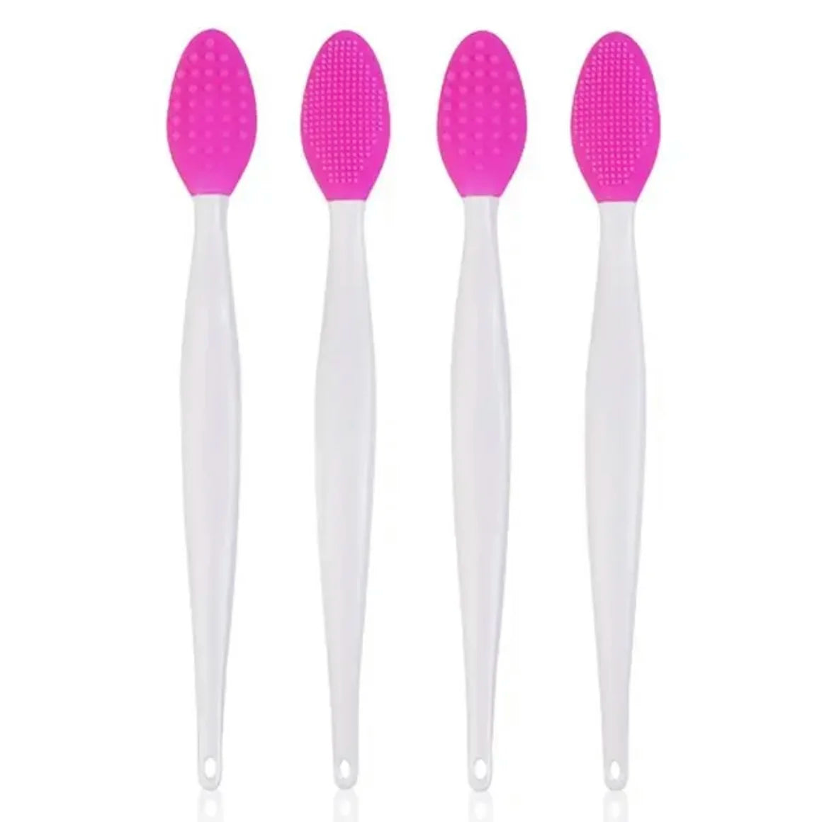 1/4PCS Silicone Face Cleaning Brush – Exfoliating Blackhead Removal Tool with Replacement Head for Skincare & Beauty Routine