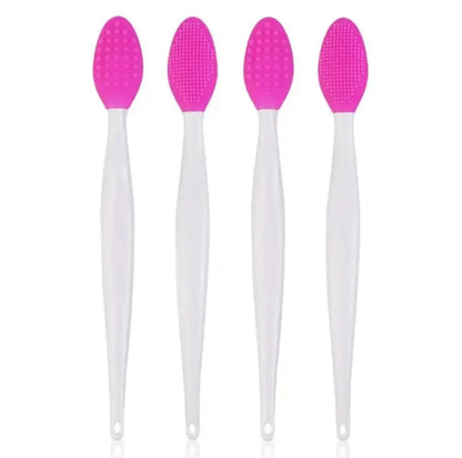 1/4PCS Silicone Face Cleaning Brush – Exfoliating Blackhead Removal Tool with Replacement Head for Skincare & Beauty Routine