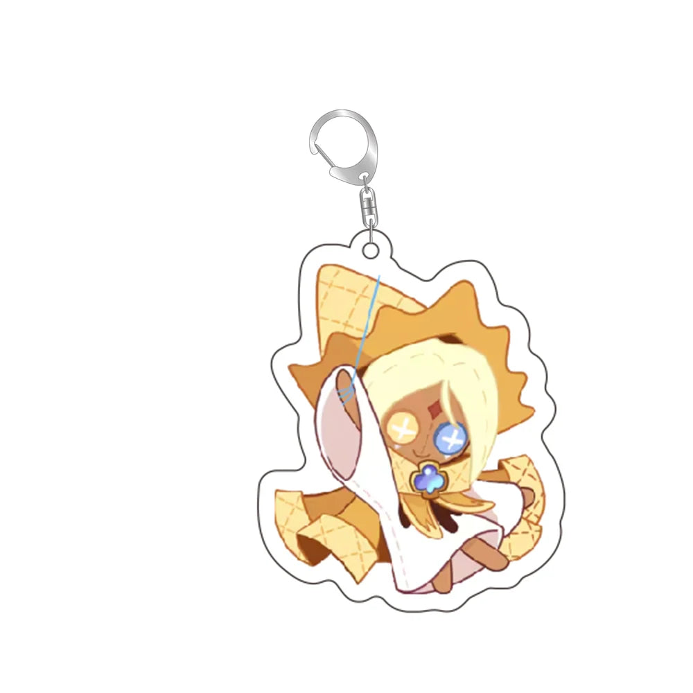 Cookie Chibis Keychain – Shadow, Milk & Pure Vanilla Bag Keyrings for Gamer Fans