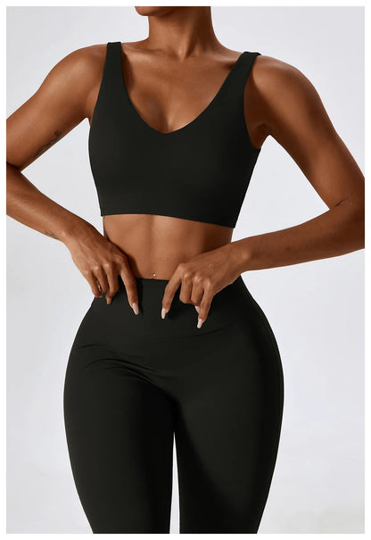 2PCS Seamless Women’s Yoga Set – Long Sleeve Crop Top & Leggings Workout Outfit, Athletic Gym Sportswear