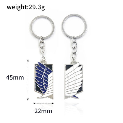 Anime Wings of Liberty Keychain – Scouting Legion Cosplay Pendant Keyring for Backpack Jewelry Gift for Women & Men
