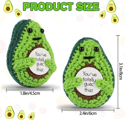 Positive Energy Crochet Doll — Handmade Knitted Plush Potato, Plant, Avocado, Bee & Animal Pocket Hug Emotional Support Gift