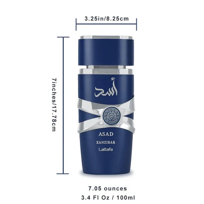 100ml Original Asad Men’s Eau De Toilette — Long-Lasting Unisex Arabian Perfume with Pheromones