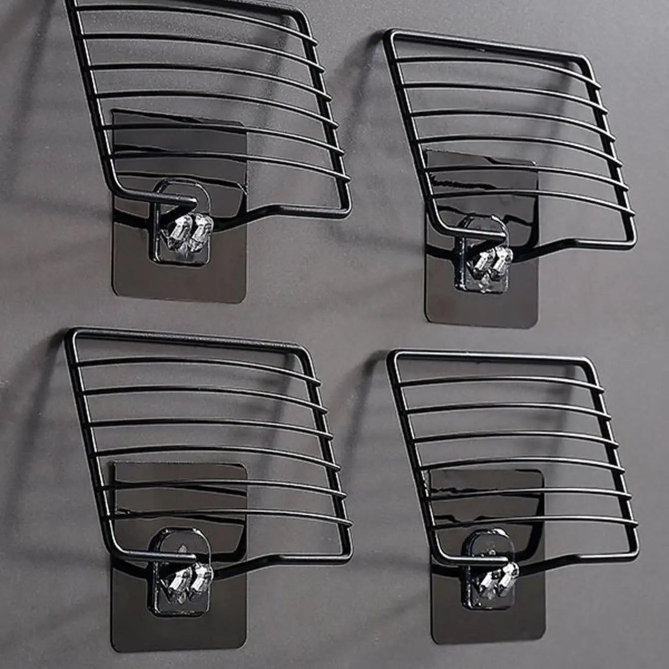 Punch-Free Stainless Steel Soap Rack: Elegant Bathroom Single Layer Drain Wall Hanging Sucker Soap Box Light Luxury Shelf (1pc)