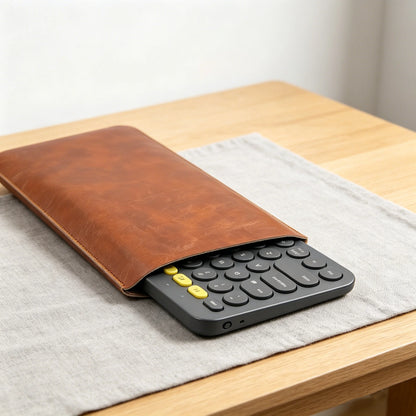 Ultra-Thin PU Leather Keyboard Sleeve - Slim Protective Pouch for Magic Keyboard 2nd/3rd Gen & Logitech K380