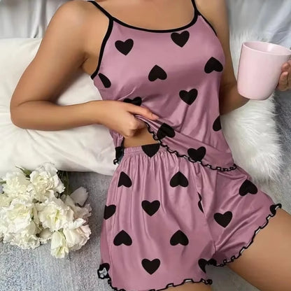 Women's Plus Size Satin Pajamas Set – Elegant Striped Long Sleeve Button-Up Top and Pants Loungewear