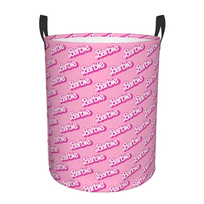 Custom Barbie Logo Laundry Basket – Collapsible Large Capacity Clothes Storage Bin, Disney Baby Hamper