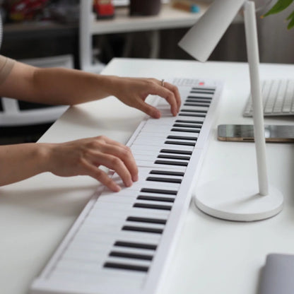61 Key Foldable Electronic Piano Keyboard, Multifunctional with LED Display & Built-in Battery, Digital Piano