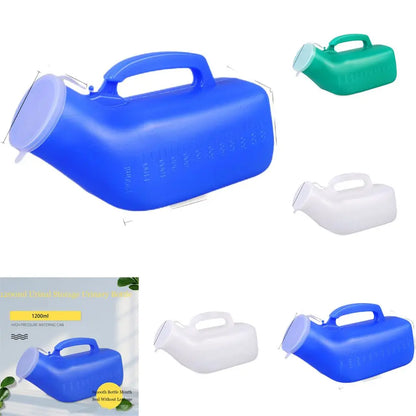 Portable 1200ml Men's Travel Urinal: Car, Camp, and Disability Urine Pee Bottle with Handle - Mobile Urinary Solution