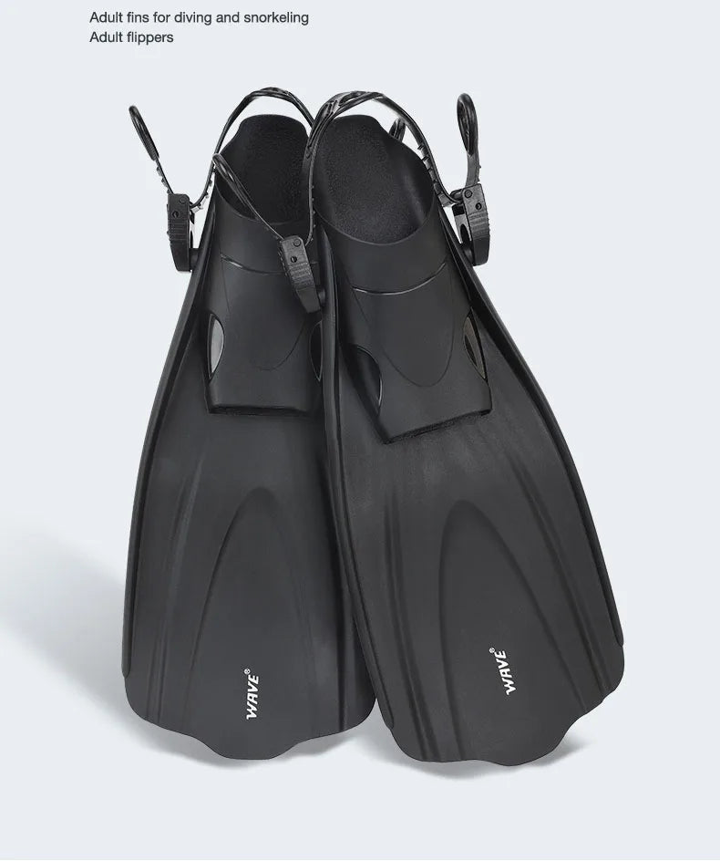 Oulylan Adjustable Short Swim Fins – Portable Snorkel Flippers for Adults, Beginner Diving & Water Sports Gear for Men