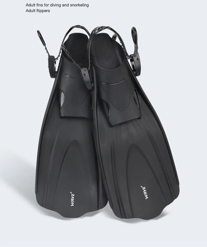 Oulylan Adjustable Short Swim Fins – Portable Snorkel Flippers for Adults, Beginner Diving & Water Sports Gear for Men