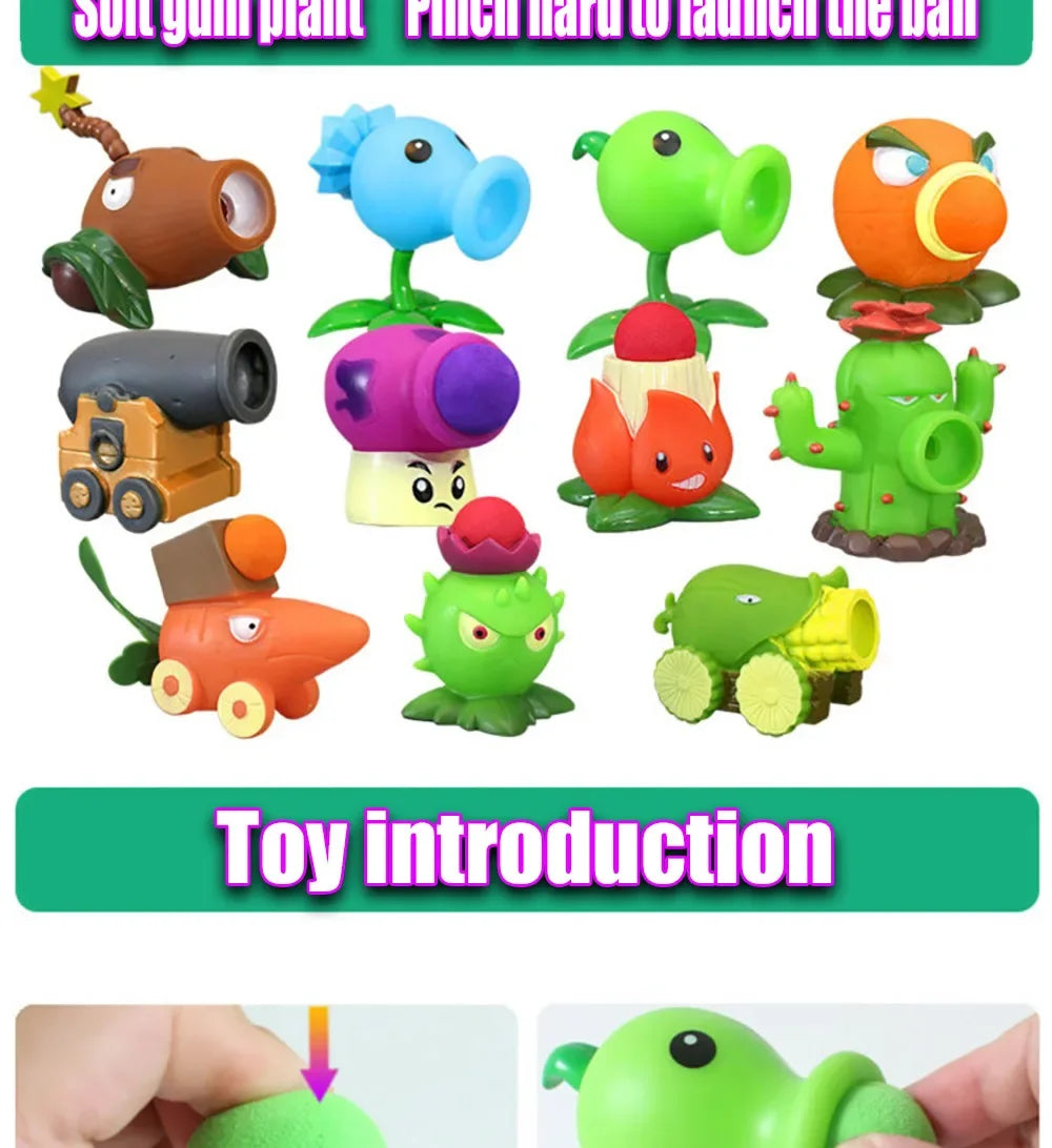 Plants vs Zombies PVZ Pea Shooter Boss Action Figure – Dave Allstar Toy Doll for Kids Gift