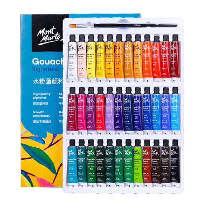 12/24/36 Colors Gouache Paint Set – 6ml Tubes with Rich Vivid Colors for Artists, Students & Beginners