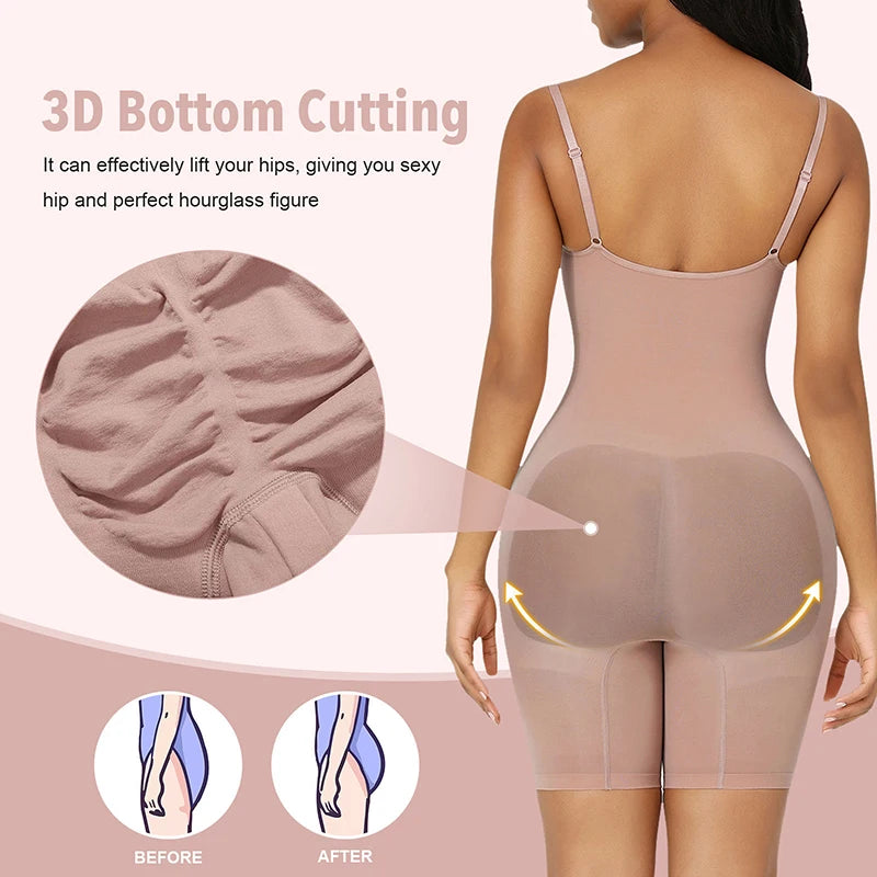 Women’s Seamless Bodysuit – Push-Up Corset Waist Trainer Butt Lifter Shapewear Tummy Control