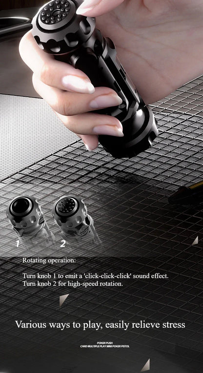Stun Grenade Fidget Spinner & Mini Toy Gun – Ejectable Shell Stress Relief Finger Toy for Adults & Kids Gift