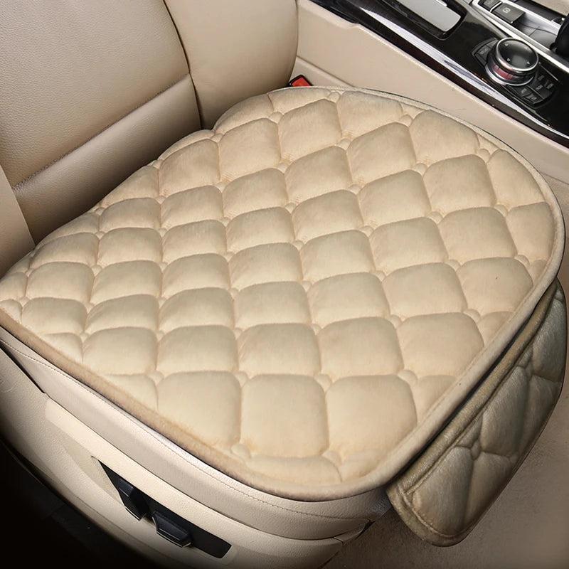 Universal Winter Warm Car Seat Cover Protector Set – 3-Piece Rear Seat Cushion & Back Cushion Auto Seat Protection for Cars, SUVs & Vans