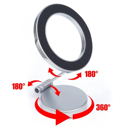 Strong Magnetic Cell Phone Holder - 360° Swivel Adjustable Magsafe Back Sticker for iPhone 16, Samsung, Xiaomi, Universal