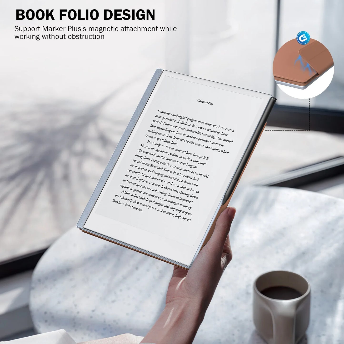 Ultra-Thin Magnetic Case for Remarkable 2 10.3" Tablet: Lightweight Smart Tablet Cover with Wide Pen Protective Clasp - 2020 Release