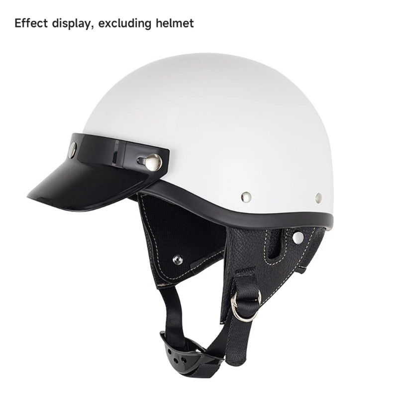 3 Snap-Button Universal Helmet Visor – Windproof Flip Shield for Open Face Motorcycles