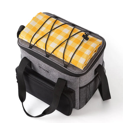 14L Portable Insulated Lunch Bag – Waterproof Thermal Cooler Backpack, Durable Oxford Food Storage Box for Camping, Travel & Daily Use Ice Pack Lunch Case