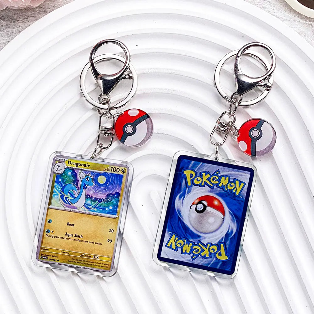 Pokemon Acrylic Keychain Charms - Pikachu Bulbasaur Jigglypuff Bag Pendant Backpack Accessories Gift
