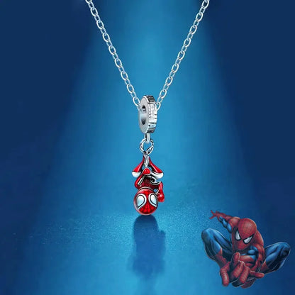 New Spider-Man Superhero Pendant Necklace – Spider Battle Uniform Jewelry Gift for Fans & Christmas
