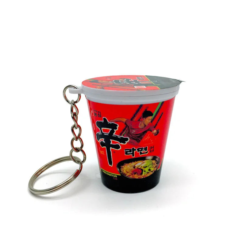 Simulation Instant Noodles Keychain – Mini Snack Phone Pendant Bag Charm, Christmas and New Year Gift Accessory